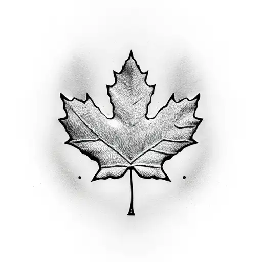 maple leaf that looks like flapping italian flag  tattoo design idea