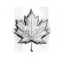 maple leaf that looks like flapping italian flag  tattoo design idea