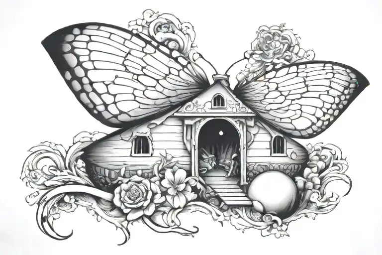 gimme shelter tattoo design idea