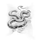 sword with snake tattoo design idea