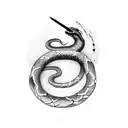 sword with snake tattoo design idea