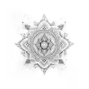 hindu symbol tattoo design idea