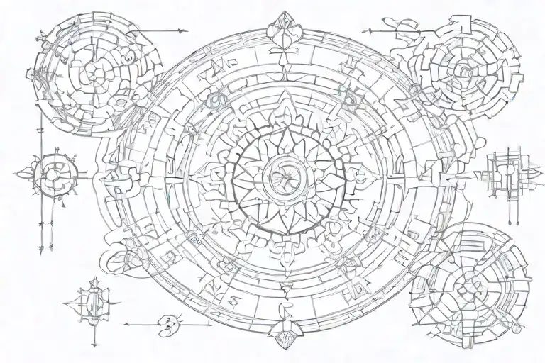 The client's zodiac symbol surrounded by Sanskrit mantras representing each chakra tattoo design idea