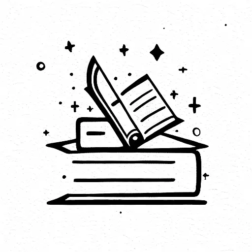 Galaxy books serotonin  tattoo design idea