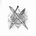 arrow with feathers tattoo design idea