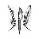 arrow with feathers tattoo design idea
