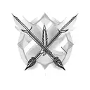 arrow with feathers tattoo design idea