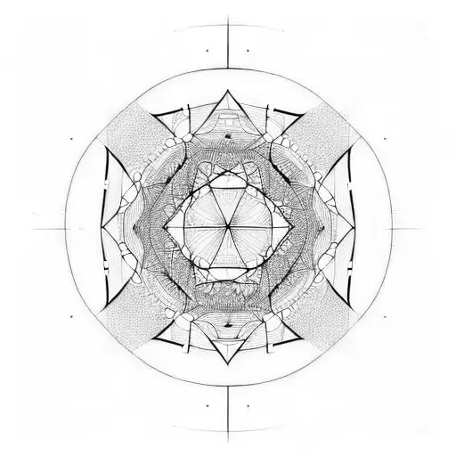 An endless circuit traced with precise lines tattoo design idea