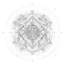 An endless circuit traced with precise lines tattoo design idea