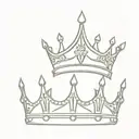 Above the word "Sims," there are intricately detailed king and queen crowns, symbolizing royalty and leadership. The kin tattoo design idea