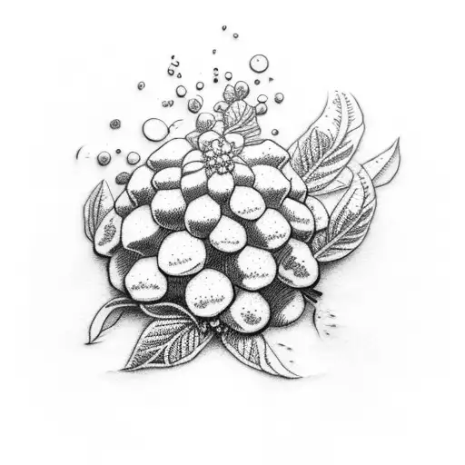 holy basil buds tattoo design idea