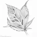 holy basil leaves tattoo design idea