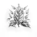 holy basil leaves tattoo design idea