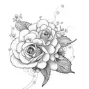 holy basil flowers  tattoo design idea