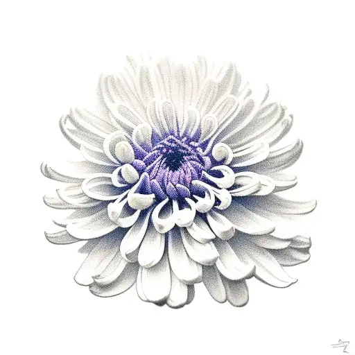 Chrysanthemum tattoo design idea