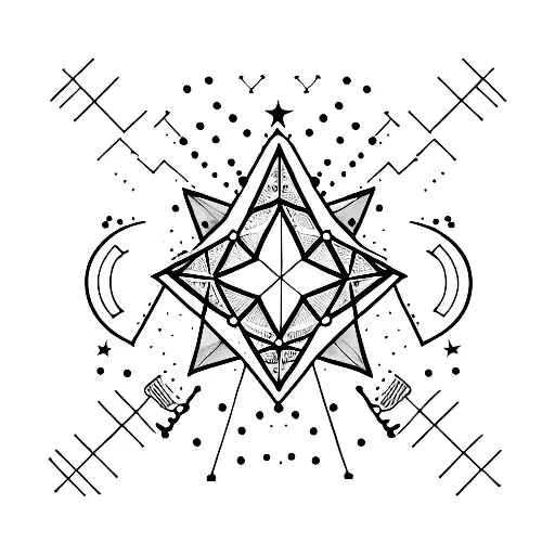 constellation northstar tattoo design idea