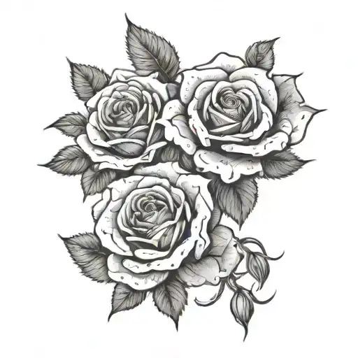 roses suicideboys related tattoo design idea