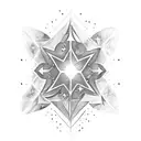 Star cloud tattoo design idea