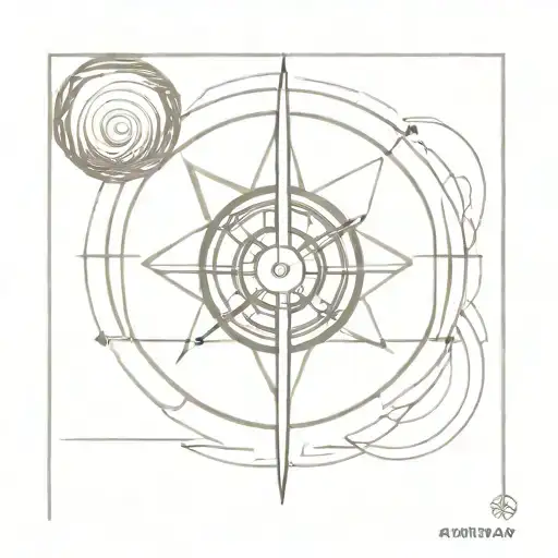 armillary sphere tattoo design idea