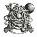 armillary sphere tattoo design idea