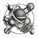 armillary sphere tattoo design idea