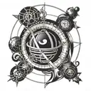 armillary sphere tattoo design idea