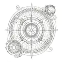 armillary sphere tattoo design idea