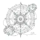 armillary sphere tattoo design idea