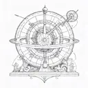 armillary sphere tattoo design idea