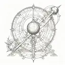 armillary sphere tattoo design idea
