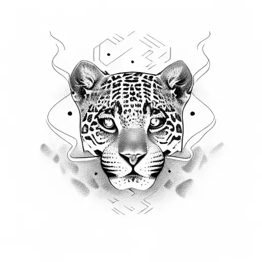 jaguar climbing ribcage tattoo design idea
