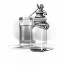 MESSAGE IN A BOTTLE tattoo design idea