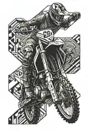 motocross bike tattoo design idea