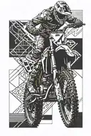 motocross bike tattoo design idea