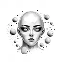 head in clouds  tattoo design idea