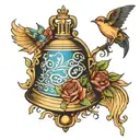 bell tattoo design idea