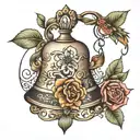 bell tattoo design idea