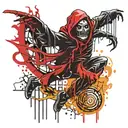 honey cake meat eater dementor baby parkour tattoo design idea