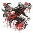 honey cake meat eater dementor baby parkour tattoo design idea