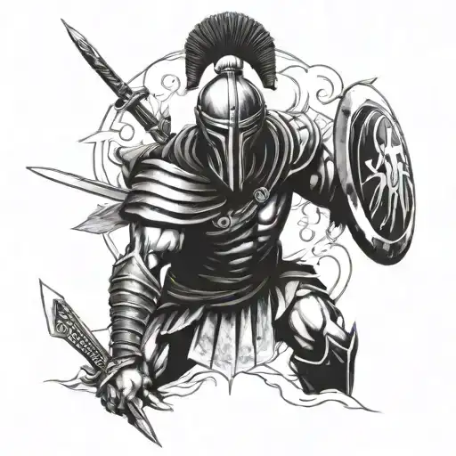 the immortals from 300 Spartans warrior tattoo design idea