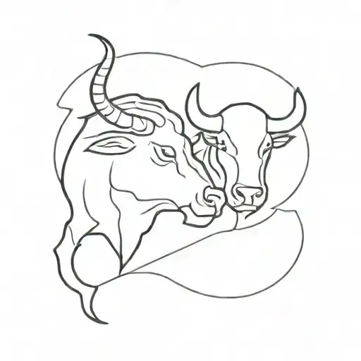 Leo and Taurus tattoo design idea