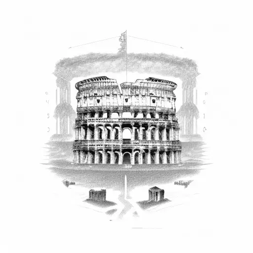 coliseum,rome,centurion tattoo design idea