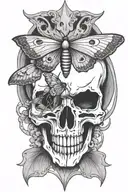 punisher moth  tattoo design idea