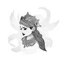 goddess khali stick figure tattoo design idea