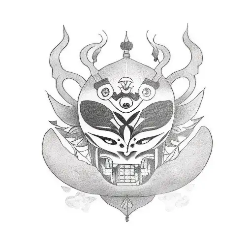 majora mask tattoo design idea