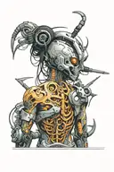 cyberware back tattoo tattoo design idea