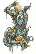 cyberware back tattoo tattoo design idea