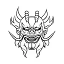 Oni Mask tattoo design idea