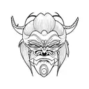 Oni Mask tattoo design idea
