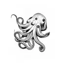 wise Octopus tattoo design idea